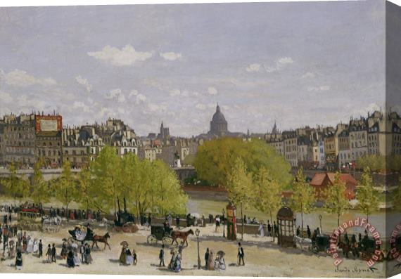 Claude Monet Quai du Louvre in Paris Stretched Canvas Print / Canvas Art
