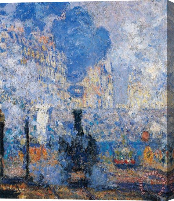Claude Monet Saint Lazare Station Stretched Canvas Painting / Canvas Art