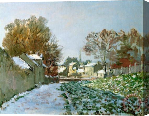Claude Monet Snow at Argenteuil Stretched Canvas Painting / Canvas Art