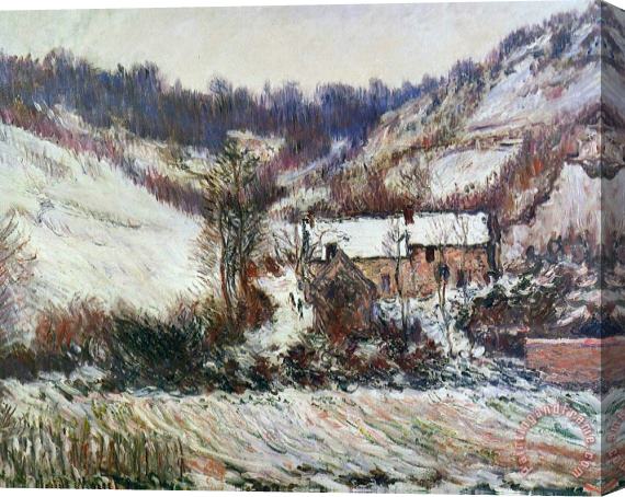 Claude Monet Snow near Falaise Stretched Canvas Painting / Canvas Art