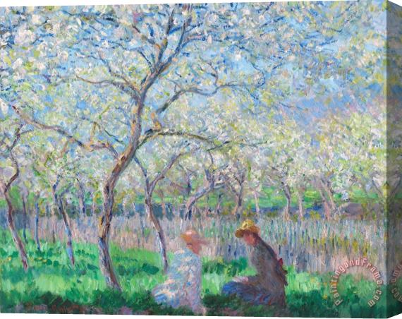 Claude Monet Springtime Stretched Canvas Painting / Canvas Art