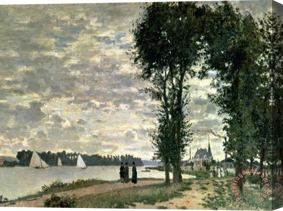 Claude Monet The Banks of the Seine at Argenteuil Stretched Canvas Painting / Canvas Art