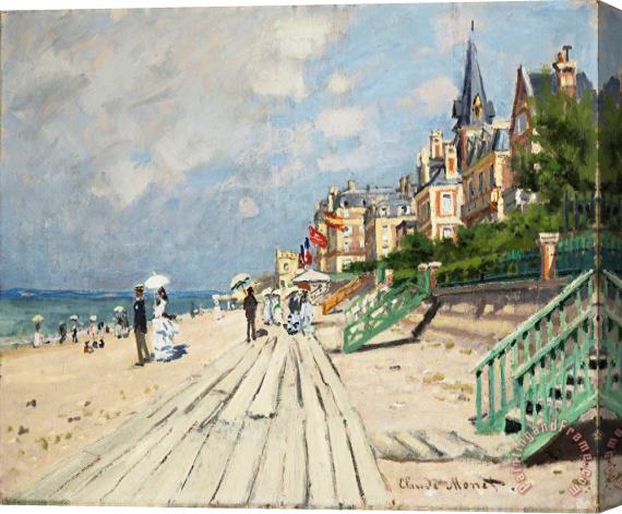 Claude Monet the beach at trouville Stretched Canvas Painting / Canvas Art