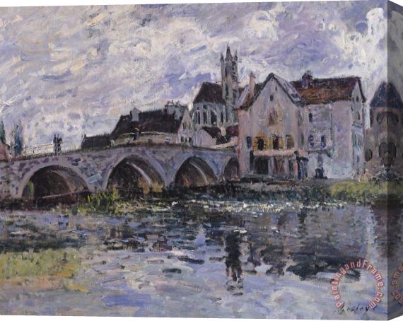 Claude Monet The Bridge of Moret sur Loing Stretched Canvas Print / Canvas Art