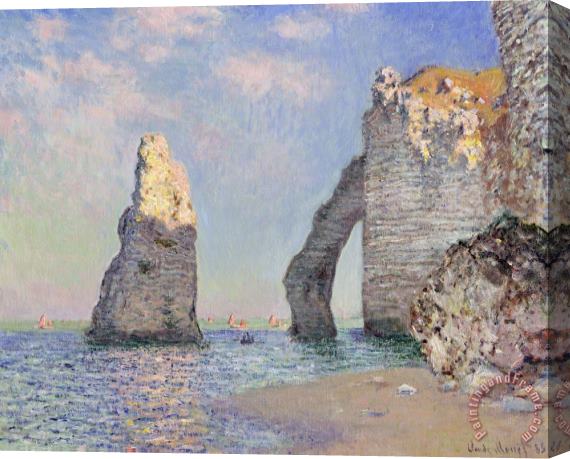 Claude Monet The Cliffs at Etretat Stretched Canvas Painting / Canvas Art