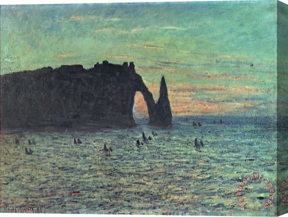 Claude Monet The Hollow Needle at Etretat Stretched Canvas Print / Canvas Art