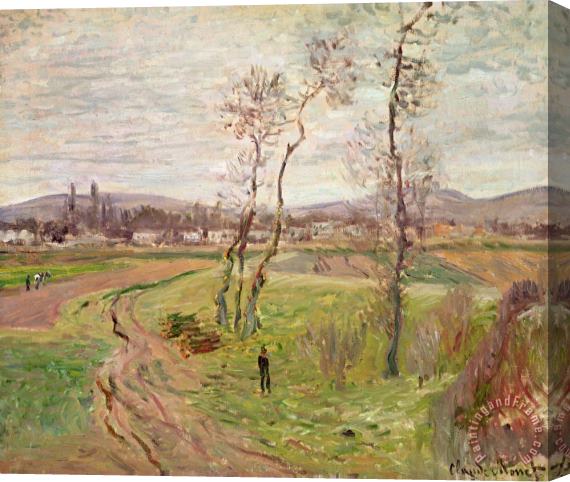 Claude Monet The Plain At Gennevilliers Stretched Canvas Painting / Canvas Art