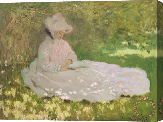 Claude Monet The Reader Stretched Canvas Painting / Canvas Art