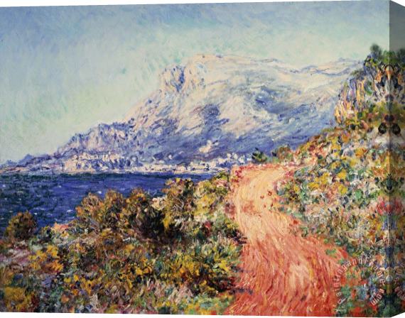 Claude Monet The Red Road near Menton Stretched Canvas Painting / Canvas Art