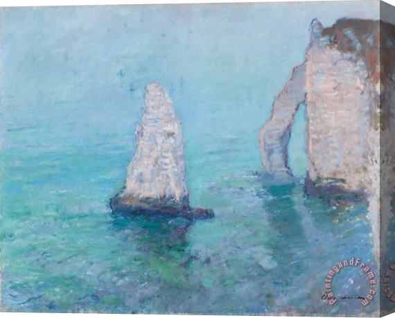 Claude Monet The Rock Needle and the Porte d'Aval Stretched Canvas Painting / Canvas Art