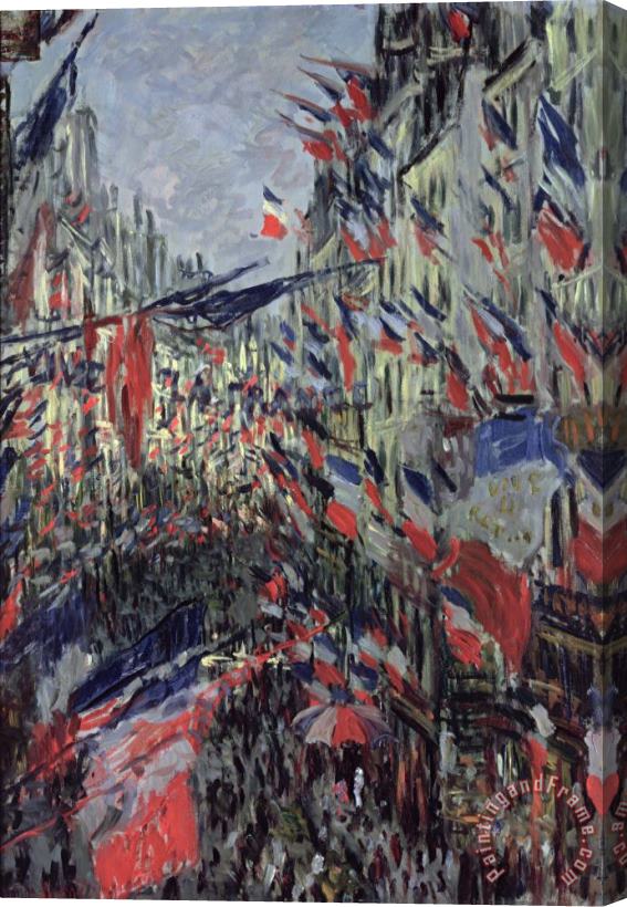 Claude Monet The Rue Saint Denis Stretched Canvas Painting / Canvas Art