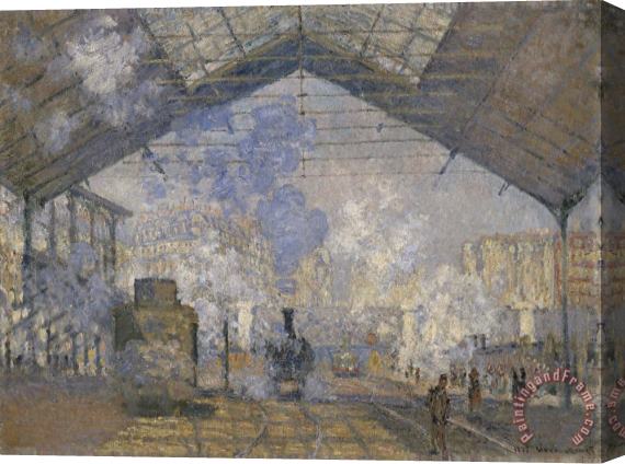 Claude Monet The Saint-lazare Station Stretched Canvas Painting / Canvas Art