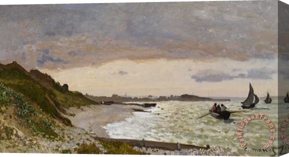 Claude Monet The Seashore At Sainte Adresse Stretched Canvas Painting / Canvas Art