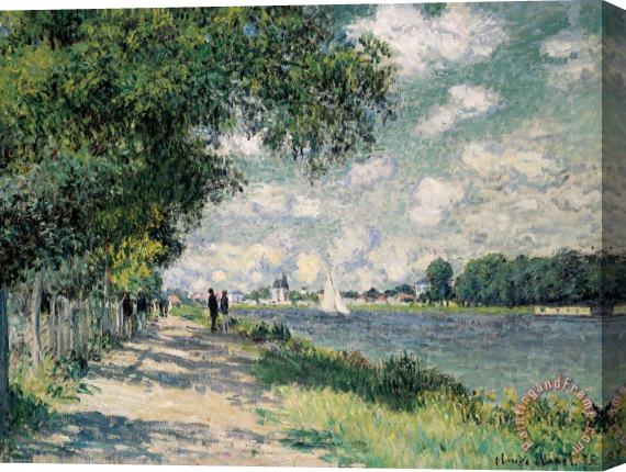 Claude Monet The Seine at Argenteuil Stretched Canvas Painting / Canvas Art