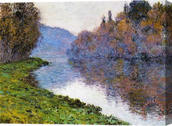 Claude Monet The Seine at Jenfosse Stretched Canvas Print / Canvas Art