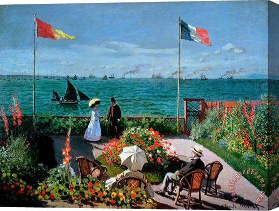 Claude Monet The Terrace at Sainte Adresse Stretched Canvas Print / Canvas Art