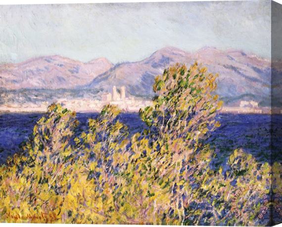 Claude Monet View of the Cap dAntibes with the Mistral Blowing Stretched Canvas Print / Canvas Art