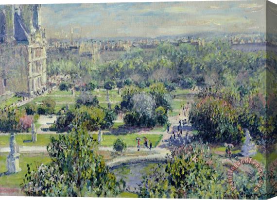 Claude Monet View of the Tuileries Gardens Stretched Canvas Print / Canvas Art