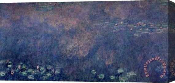 Claude Monet Waterlilies Two Weeping Willows Stretched Canvas Print / Canvas Art