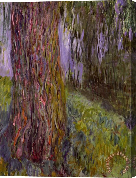 Claude Monet Weeping Willow And The Waterlily Pond Stretched Canvas Painting / Canvas Art