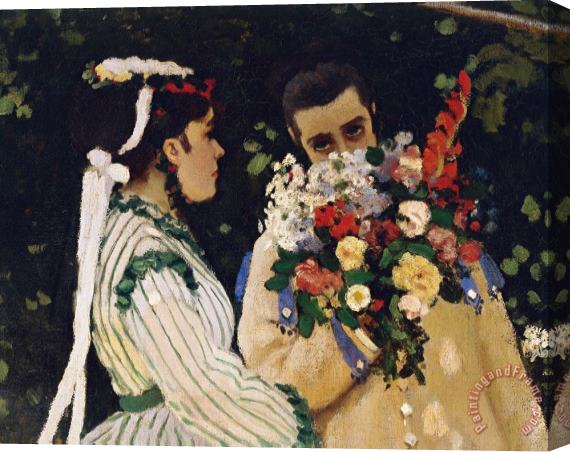Claude Monet Women In The Garden Stretched Canvas Painting / Canvas Art