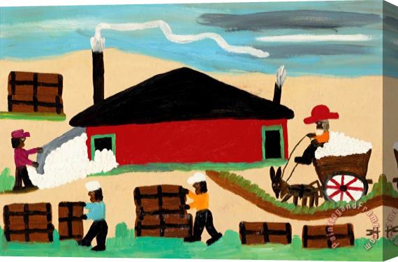 Clementine Hunter The Cotton Gin, 1965 Stretched Canvas Painting / Canvas Art