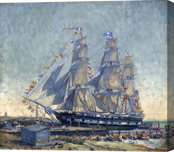 Clifford Warren Ashley Ship Charles W. Morgan at Round Hill Stretched Canvas Painting / Canvas Art