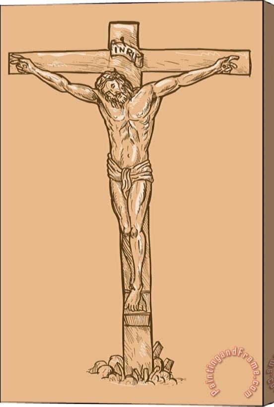 Collection 10 esus Christ hanging on the cross Stretched Canvas Painting / Canvas Art