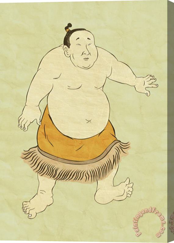 Collection 10 Japanese sumo wrestler Stretched Canvas Painting / Canvas Art