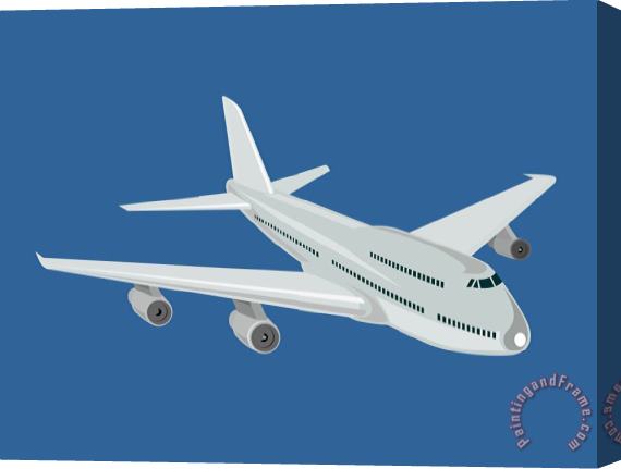 Collection 10 Jumbo Jet Plane retro Stretched Canvas Painting / Canvas Art