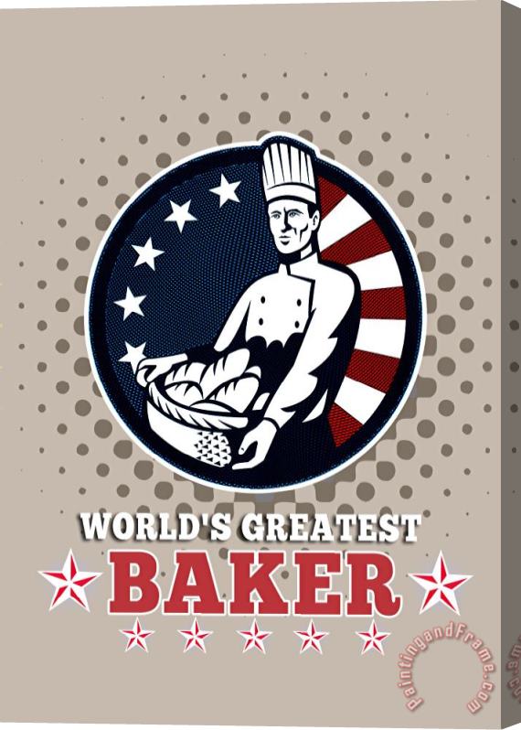 Collection 10 World's Greatest Baker Greeting Card Poster Stretched Canvas Print / Canvas Art