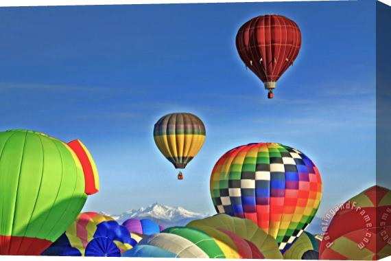 Collection 14 Ballooning Above Longs Peak Stretched Canvas Painting / Canvas Art