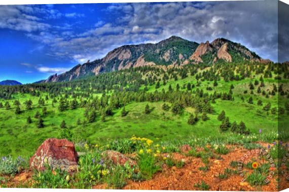 Collection 14 Flatirons and Clouds Stretched Canvas Print / Canvas Art