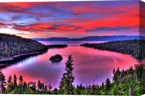 Collection 14 Red Tahoe Stretched Canvas Print / Canvas Art