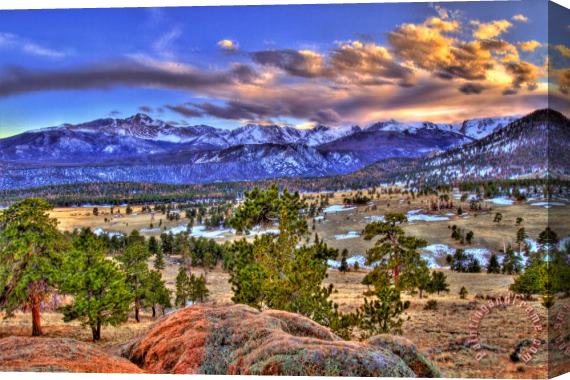 Collection 14 Rocky Mountain Sunset Stretched Canvas Print / Canvas Art