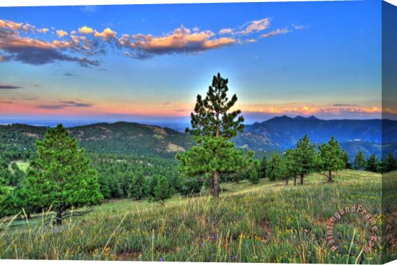 Collection 14 Sunset Mountain Stretched Canvas Print / Canvas Art