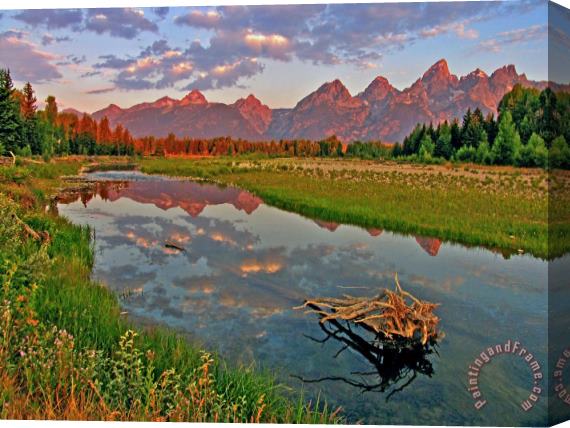 Collection 14 Teton Reflection Stretched Canvas Print / Canvas Art