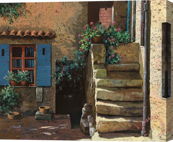 Collection 7 Cortile Interno Stretched Canvas Print / Canvas Art