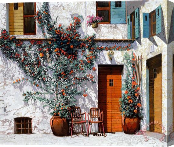 Collection 7 Il Cortile Bianco Stretched Canvas Print / Canvas Art