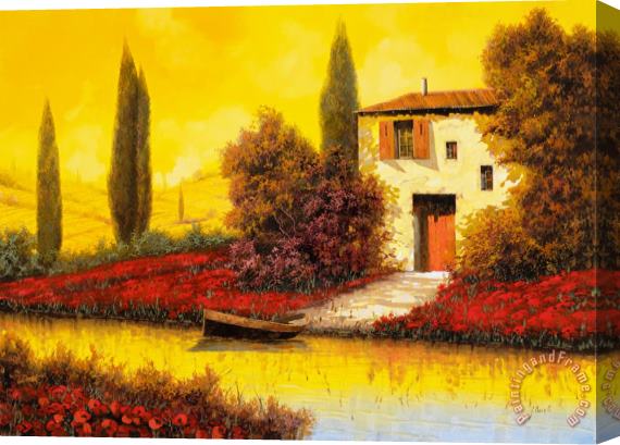 Collection 7 Lungo Il Fiume Tra I Papaveri Stretched Canvas Print / Canvas Art