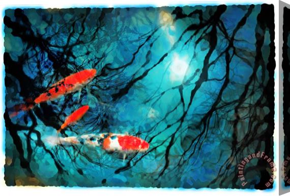 Collection 8 Moon light swim Stretched Canvas Painting / Canvas Art