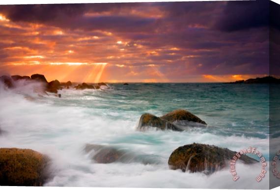 Collection A Spectacular Sunrise Over The Turbulent Waters of Horseshoe Bay Stretched Canvas Painting / Canvas Art
