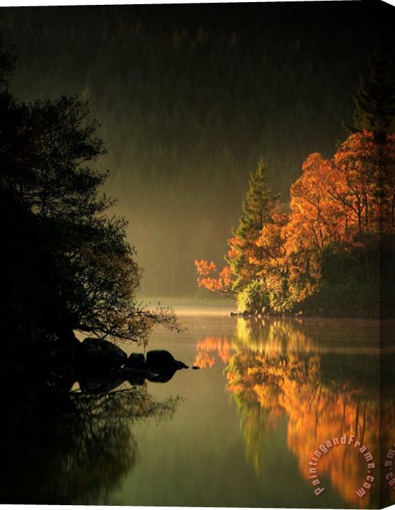 Collection Autumn on Loch Ard Stretched Canvas Print / Canvas Art