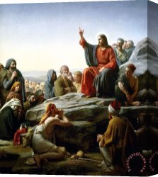 Sermon on The Mount Canvas Prints - Carl Bloch The Sermon on The Mount by Collection