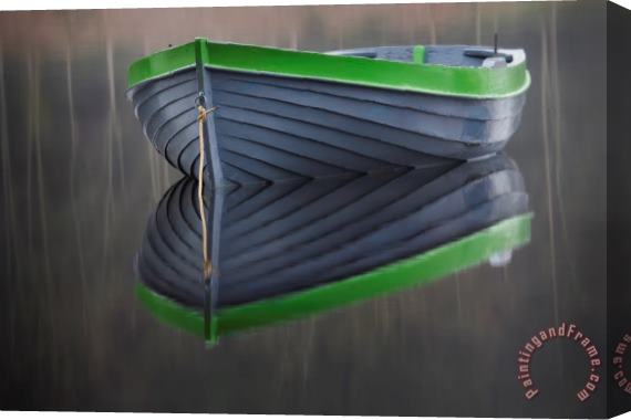 Collection Dinghy Loch Rusky Stretched Canvas Painting / Canvas Art