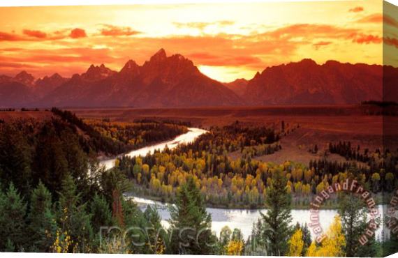 Collection Grand Teton National Park Snake River Stretched Canvas Painting / Canvas Art