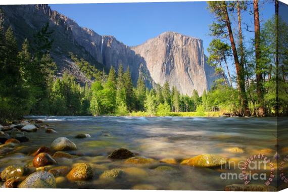 Collection Merced River in Yosemite Valley Stretched Canvas Painting / Canvas Art
