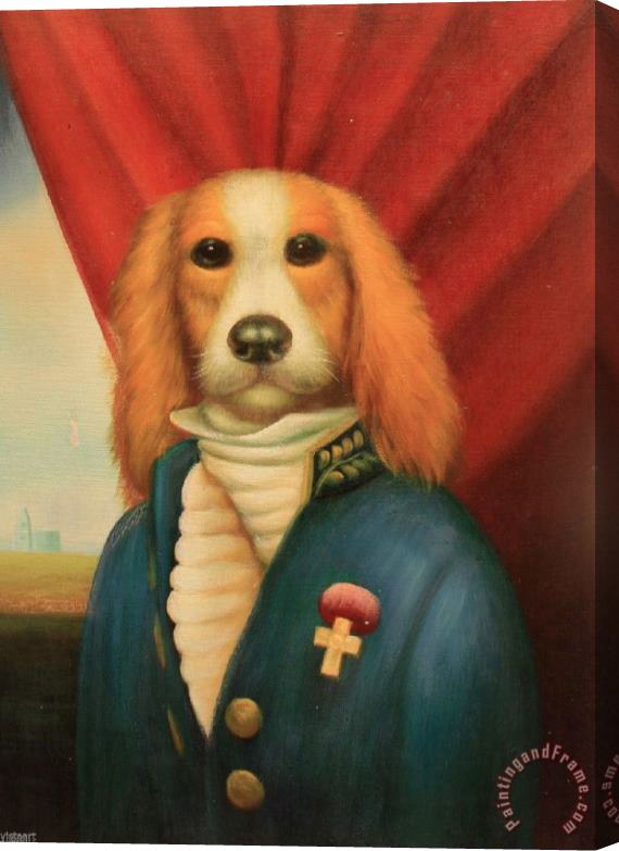 Collection Portrait of Dog in Suit Stretched Canvas Painting / Canvas Art