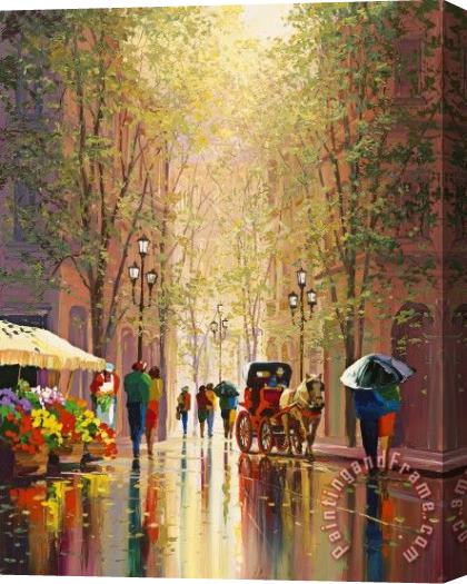 Collection Shimmering Streets Stretched Canvas Painting / Canvas Art