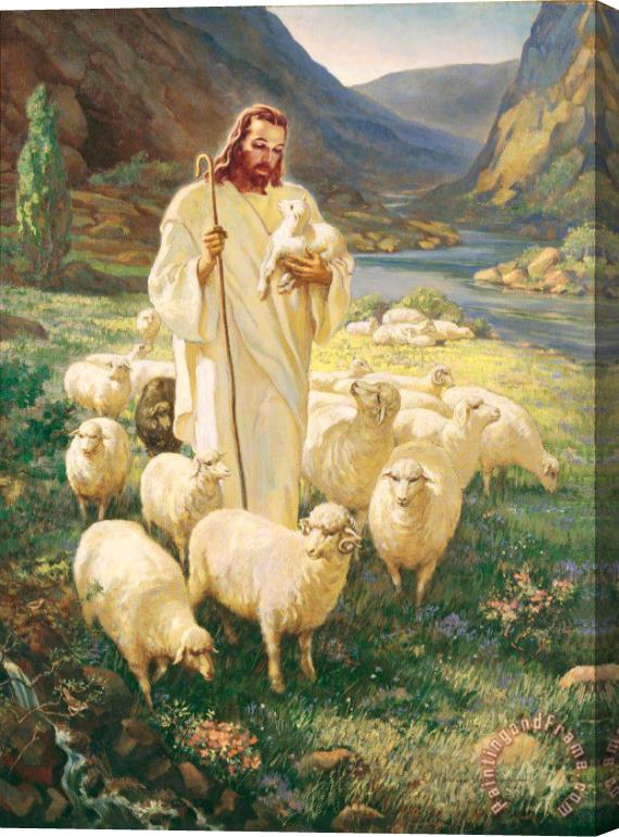 Collection The Good Shepherd Stretched Canvas Painting / Canvas Art